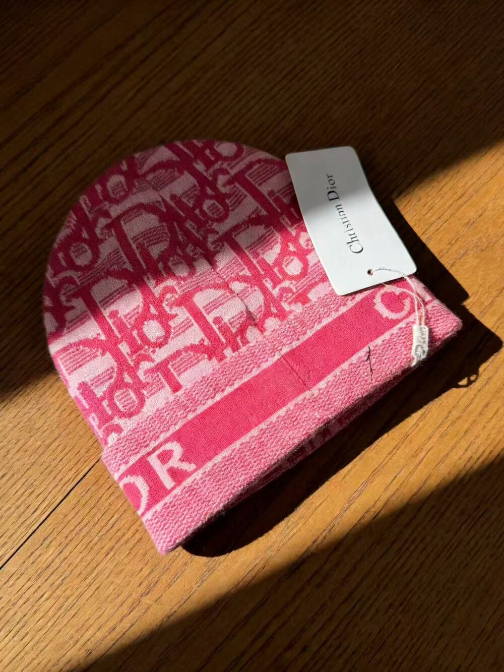 Dior Oblique Monogram Knit Beanie Pink - Picture 2 of 4